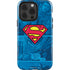 DC Comics Superman Logo Background Pattern iPhone 14 Pro Impact Case