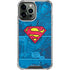 DC Comics Superman Logo Background Pattern iPhone 14 Pro Max Clear Case