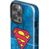 DC Comics Superman Logo Background Pattern iPhone 14 Pro Max Impact Case