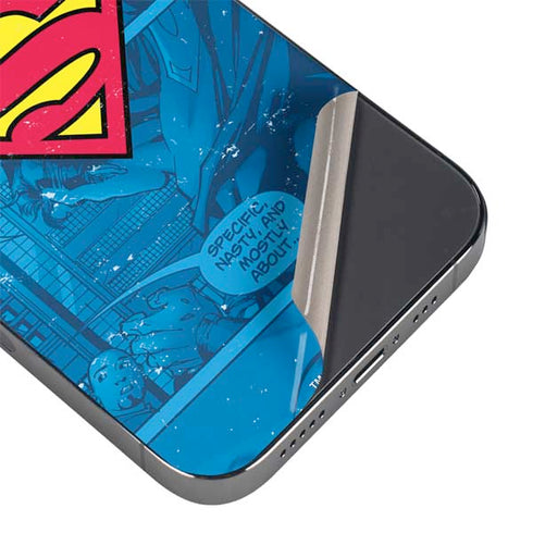 DC Comics Superman Logo Background Pattern iPhone 14 Pro Max Skin