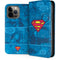 DC Comics Superman Logo Background Pattern iPhone 15 Pro Max Folio Case