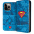 DC Comics Superman Logo Background Pattern iPhone 15 Pro Max Folio Case