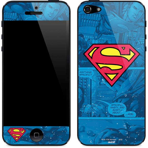 DC Comics Superman Logo Background Pattern iPhone 5/5s/5SE Skin