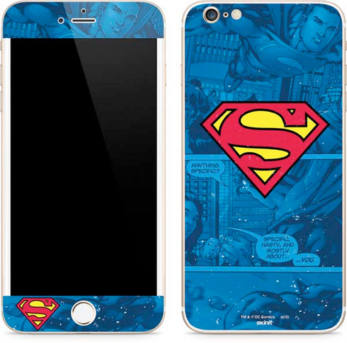 DC Comics Superman Logo Background Pattern iPhone 6/6s Plus Skin