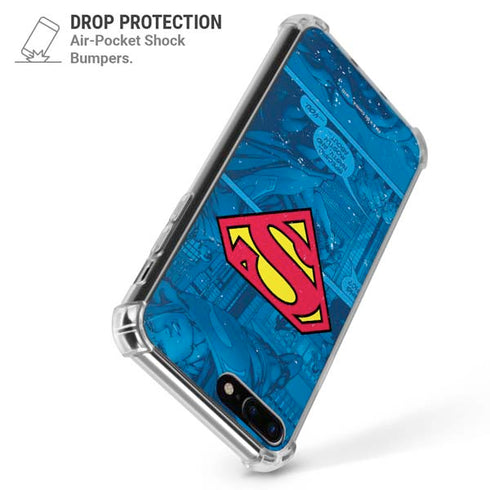 DC Comics Superman Logo Background Pattern iPhone 7/8 Plus Clear Case