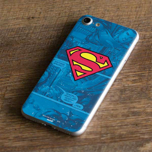 DC Comics Superman Logo Background Pattern iPhone 7 Skin