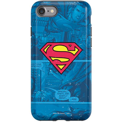 DC Comics Superman Logo Background Pattern iPhone SE (2nd & 3rd Gen) Pro Case