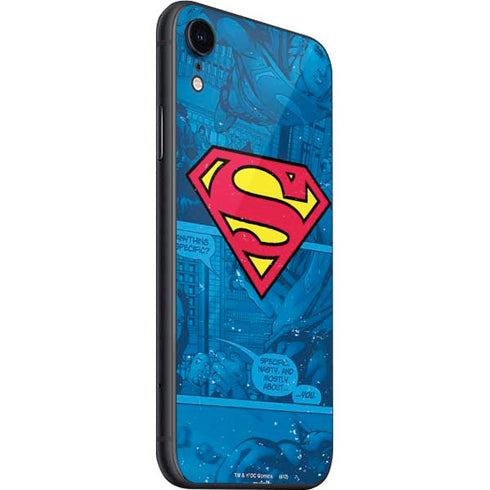 DC Comics Superman Logo Background Pattern iPhone SE (2nd & 3rd Gen) Skin
