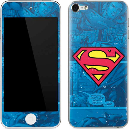 DC Comics Superman Logo Background Pattern Apple iPod Skin