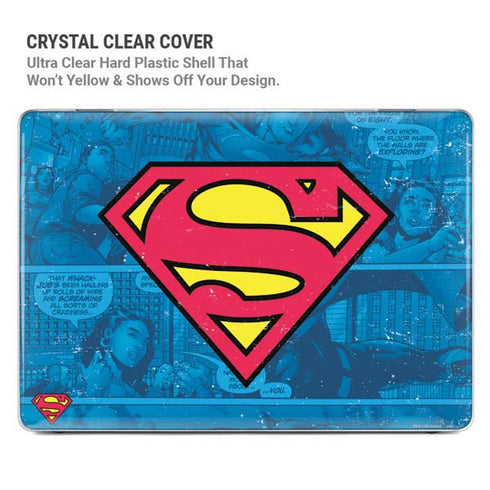 DC Comics Superman Logo Background Pattern MacBook Pro 16in (2021-25) Case plus Skin