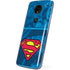DC Comics Superman Logo Background Pattern Moto E5 Plus Skin