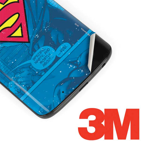 DC Comics Superman Logo Background Pattern Moto G6 Skin