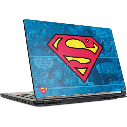 DC Comics Superman Logo Background Pattern MSI GS65 Stealth Laptop Skin