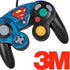 DC Comics Superman Logo Background Pattern Nintendo GameCube Controller Skin