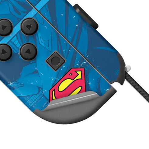 DC Comics Superman Logo Background Pattern Nintendo Joy-Con (L/R) Controller Skin
