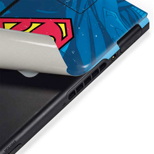 DC Comics Superman Logo Background Pattern Nintendo Switch Bundle Skin