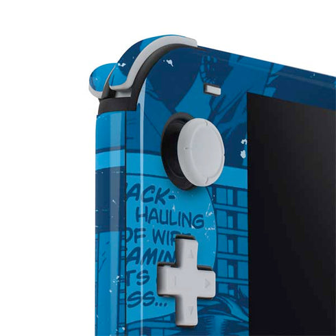 DC Comics Superman Logo Background Pattern Nintendo Switch Lite Skin