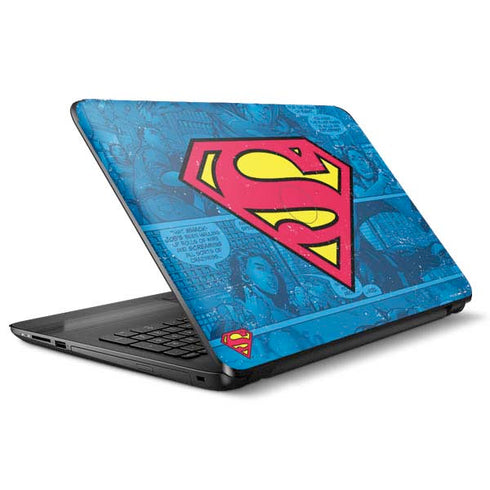 DC Comics Superman Logo Background Pattern HP Notebook Skin