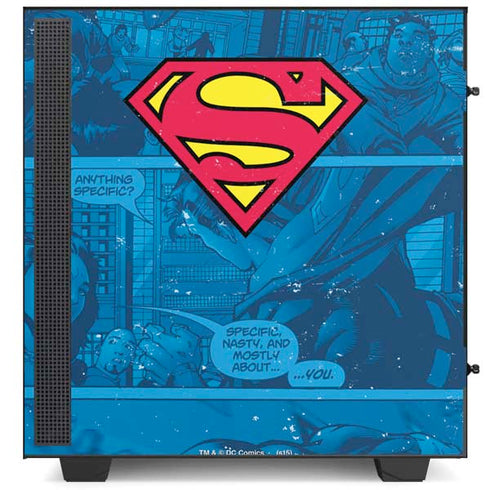 DC Comics Superman Logo Background Pattern NZXT H510 Compact ATX Mid-Tower Case Skin