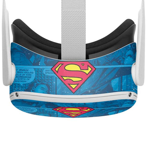 DC Comics Superman Logo Background Pattern Oculus Quest 2 Skin