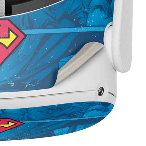 DC Comics Superman Logo Background Pattern Oculus Quest 2 Skin