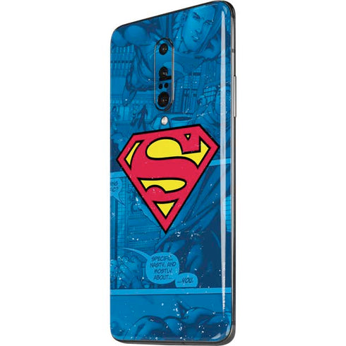 DC Comics Superman Logo Background Pattern OnePlus 7 Pro Skin