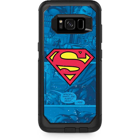 DC Comics Superman Logo Background Pattern Otterbox Commuter Galaxy Skin