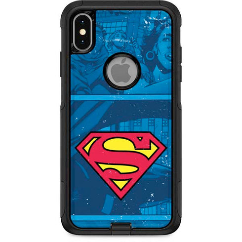 DC Comics Superman Logo Background Pattern Otterbox Commuter iPhone Skin