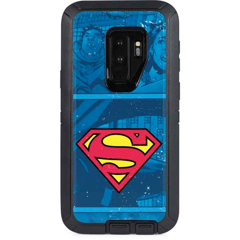 DC Comics Superman Logo Background Pattern Otterbox Defender Galaxy Skin