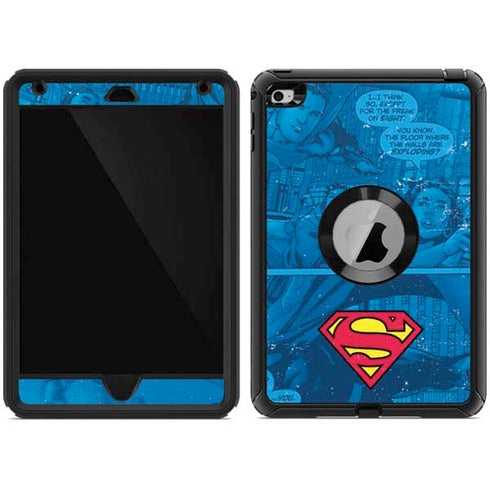 DC Comics Superman Logo Background Pattern Otterbox Defender iPad Skin
