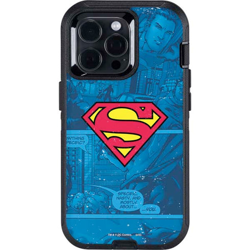 DC Comics Superman Logo Background Pattern Otterbox Defender iPhone Skin