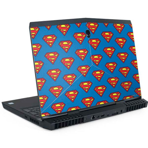 DC Comics Superman Logo Pattern Dell Alienware Skin