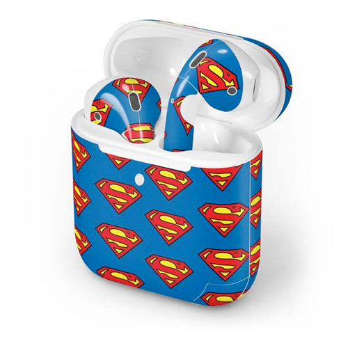 DC Comics Superman Logo Pattern Apple AirPods 2 Skin