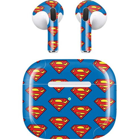 DC Comics Superman Logo Pattern Apple AirPods (3rd Gen 2021) Skin