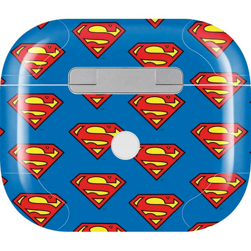 DC Comics Superman Logo Pattern Apple AirPods (3rd Gen 2021) Skin