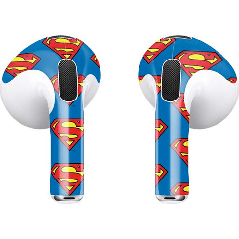 DC Comics Superman Logo Pattern Apple AirPods (3rd Gen 2021) Skin