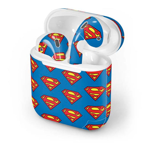 DC Comics Superman Logo Pattern Apple AirPods Skin