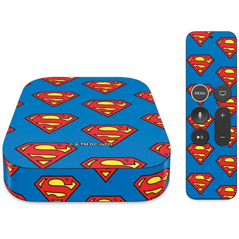 DC Comics Superman Logo Pattern Apple TV Skin