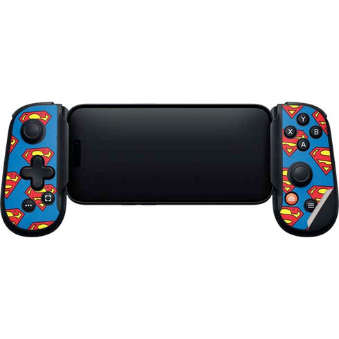 DC Comics Superman Logo Pattern Backbone One for iPhone Game Controller Skin