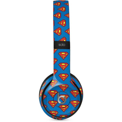 DC Comics Superman Logo Pattern Beats Solo 2 Wired Skin