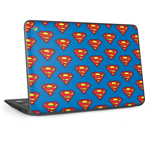 DC Comics Superman Logo Pattern HP Chromebook Skin
