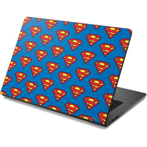 DC Comics Superman Logo Pattern Dell Chromebook Skin