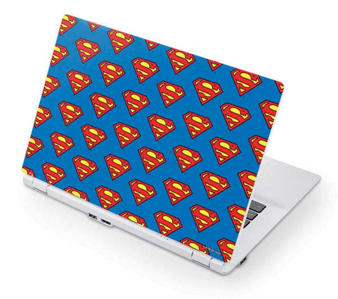 DC Comics Superman Logo Pattern Acer Chromebook Skin