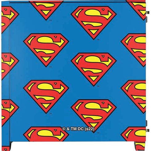 DC Comics Superman Logo Pattern Corsair 4000D Tempered Glass Mid-Tower ATX Case Skin