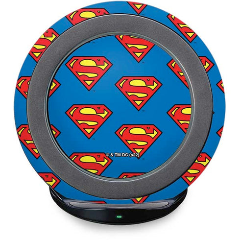 DC Comics Superman Logo Pattern Fast Charge Wireless Charging Stand Skin