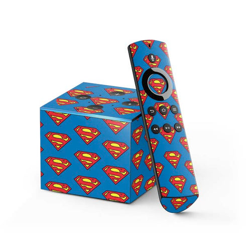 DC Comics Superman Logo Pattern Fire TV Cube Skin