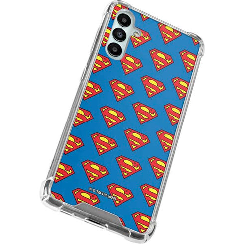 DC Comics Superman Logo Pattern Galaxy A14 5G Clear Case