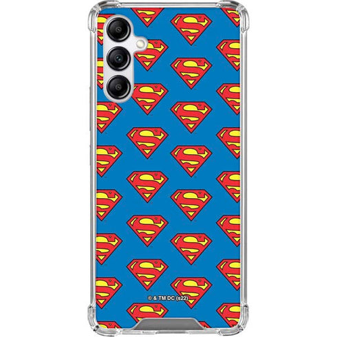 DC Comics Superman Logo Pattern Galaxy A15 5G Clear Case