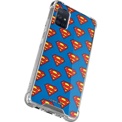 DC Comics Superman Logo Pattern Galaxy A51 5G Clear Case