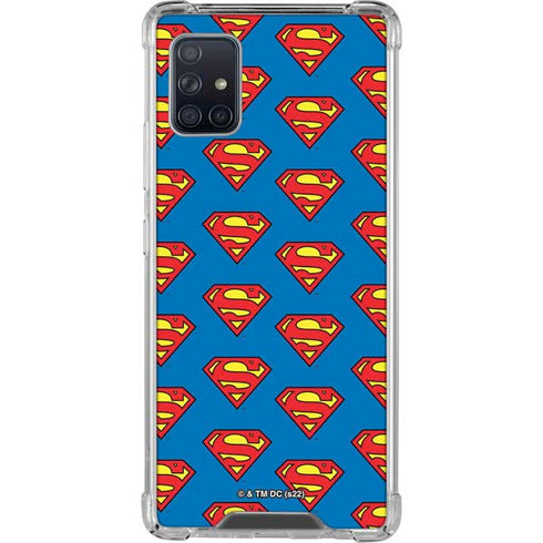 DC Comics Superman Logo Pattern Galaxy A51 5G Clear Case